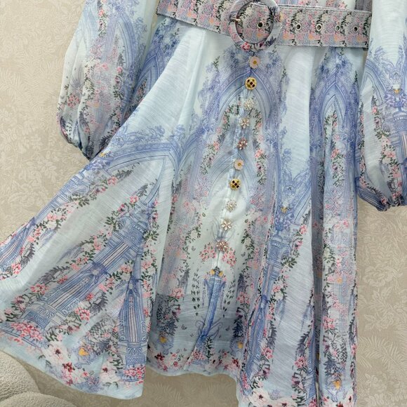 Zimmermann stand-up collar short dress - Picture 2 of 9